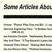 December 1988: Early list of articles about Mathematica