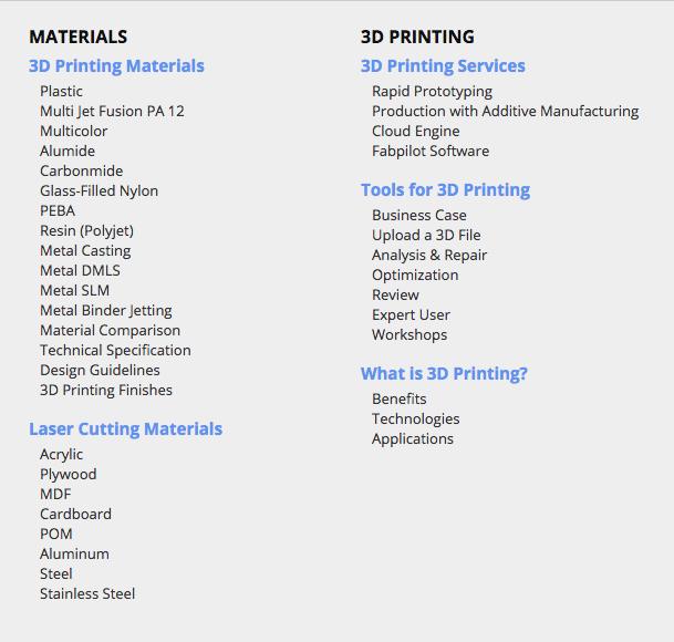 Sculpteo services Sculpteo services