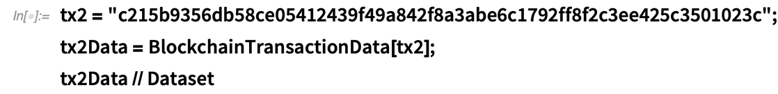 tx2 = "c215b9356db58ce05412439f49a842f8a3abe6c1792ff8f2c3ee425c3501023\c";tx2Data = BlockchainTransactionData tx2 = "c215b9356db58ce05412439f49a842f8a3abe6c1792ff8f2c3ee425c3501023\c";tx2Data = BlockchainTransactionData