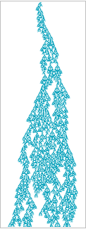 A cellular automaton. Will it halt? A cellular automaton. Will it halt?