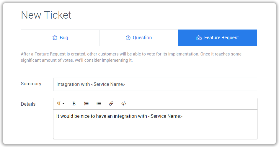 convertful-integrations-creating-request-for-new-integration