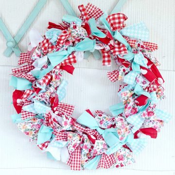 How To Make A Rag Wreath 30 Cutting strips of fabric to make a rag wreath