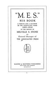 Cover of: "M.E.S.," his book by Associated Press, Associated Press