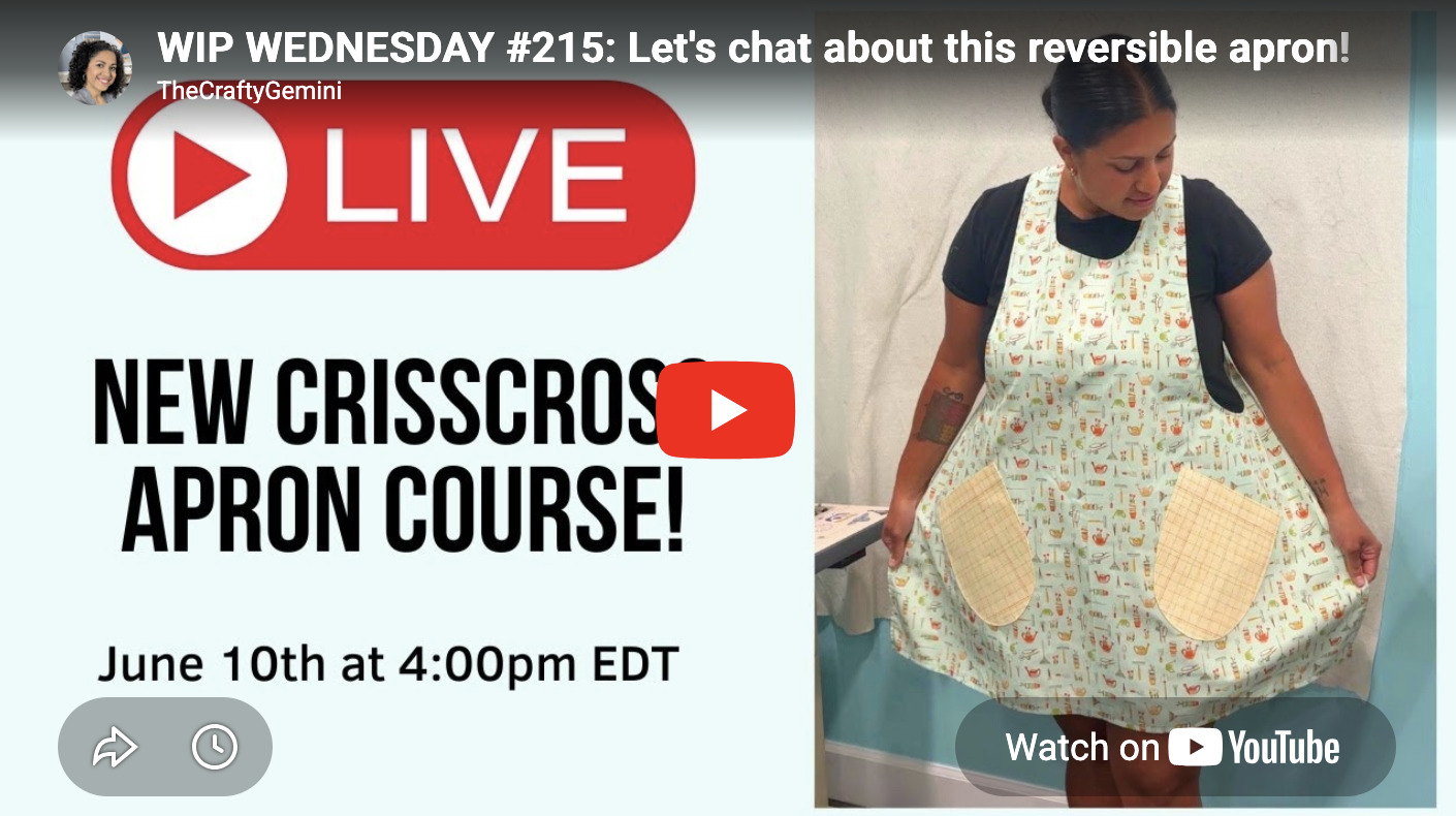 WIP WEDNESDAY #215: Let's chat about this reversible apron!