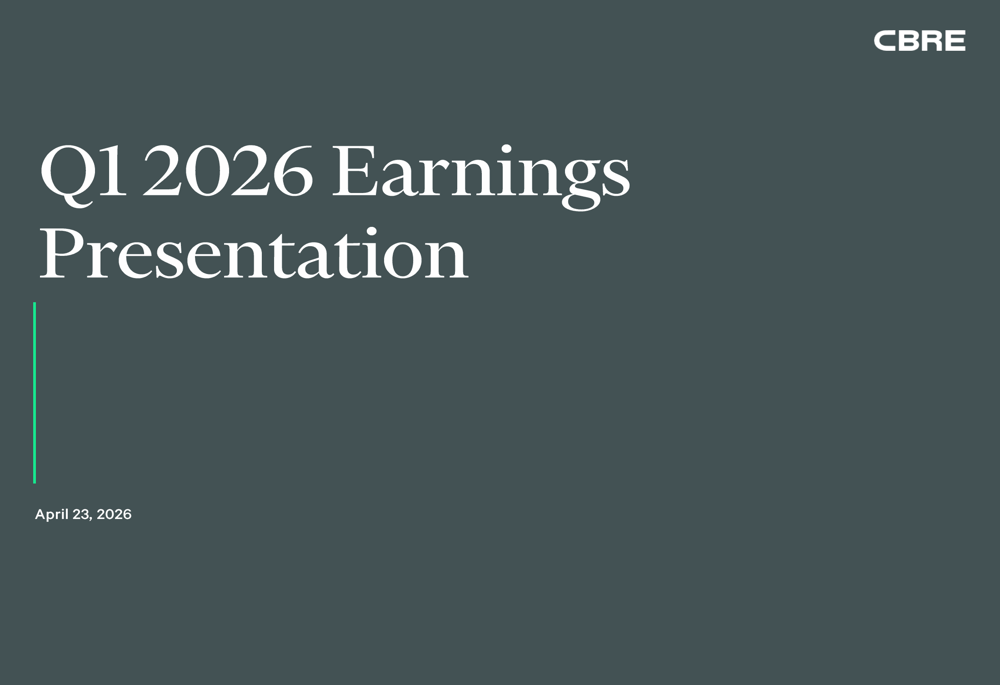 CBRE Q1 2026 slides
