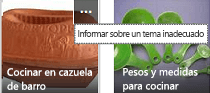 Haga clic en el comando Más (...) en la esquina superior derecha de cualquier elemento para notificarlo como contenido inapropiado.