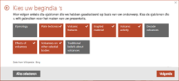 Stap 3 van het QuickStarter-proces: Het overzicht van een presentatie weergeven in PowerPoint