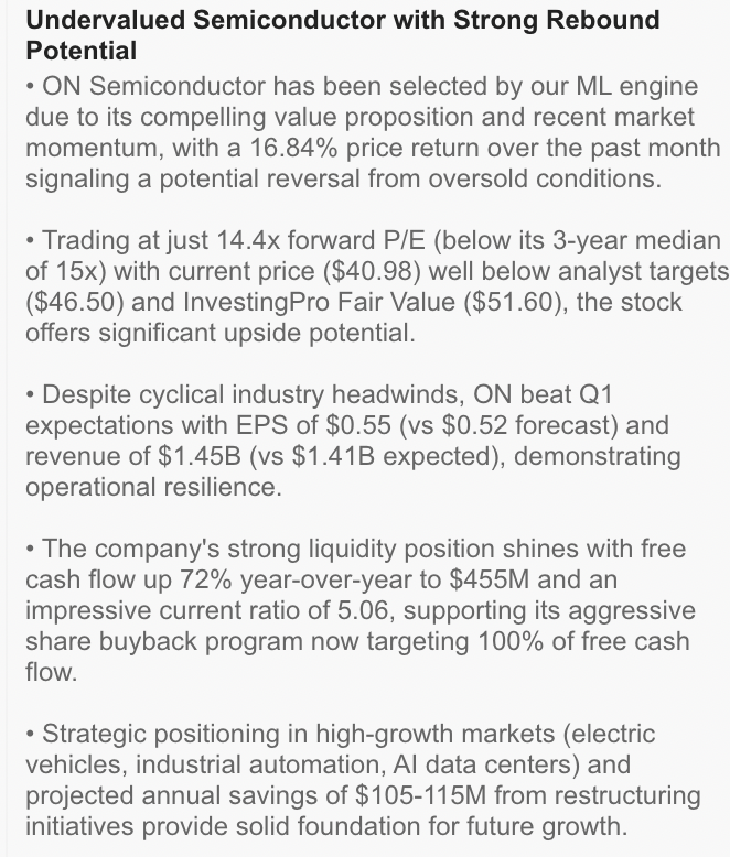On Semi Stock Rationale On Semi Stock Rationale