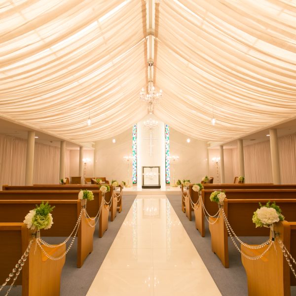 A Long Hallway With A Covered Walkway