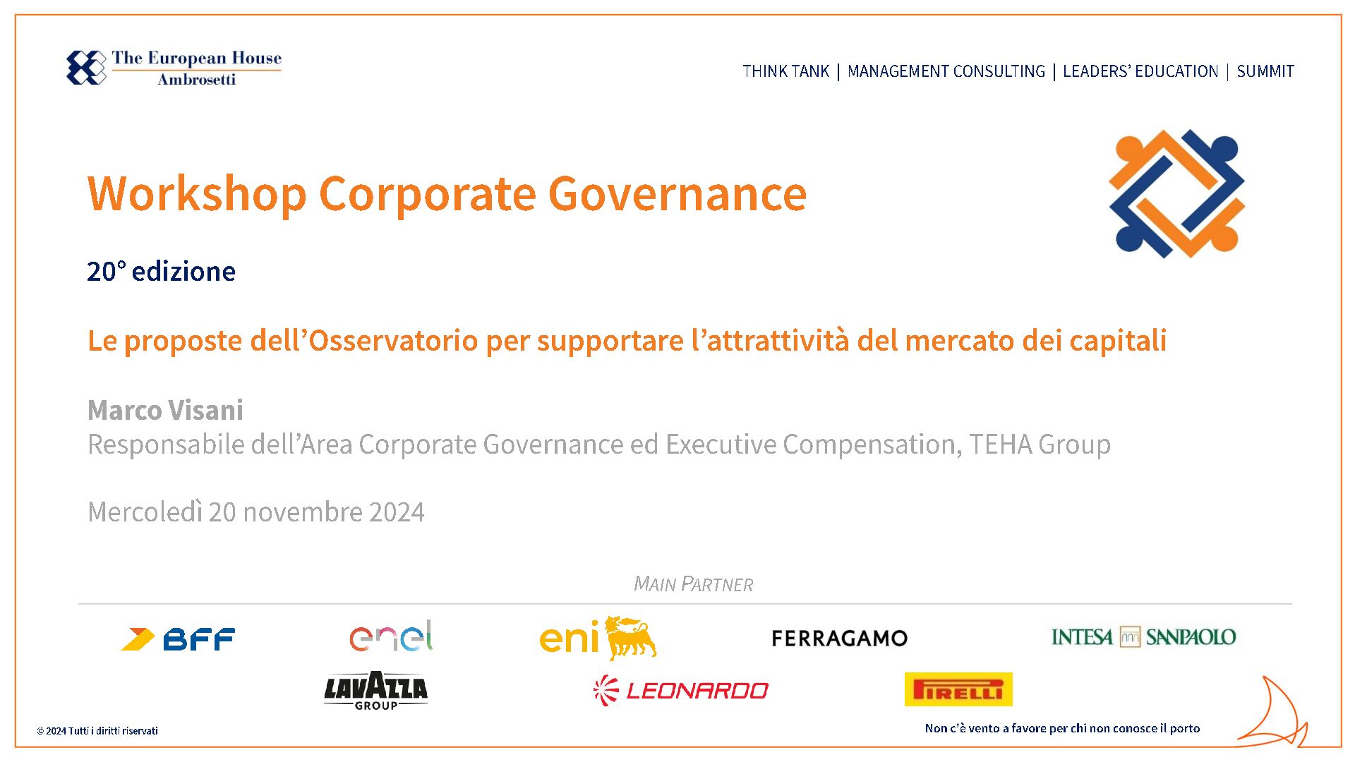 Presentazione di Marco Visani - Osservatorio Corporate Governance 2024