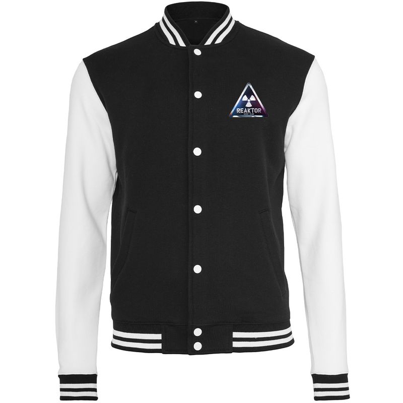 REAKTOR Sweat-College-Jacket | Chromelook-Logo vorne klein, hinten groß (Unisex) REAKTOR Sweat-College-Jacket | Chromelook-Logo vorne klein, hinten groß (Unisex)