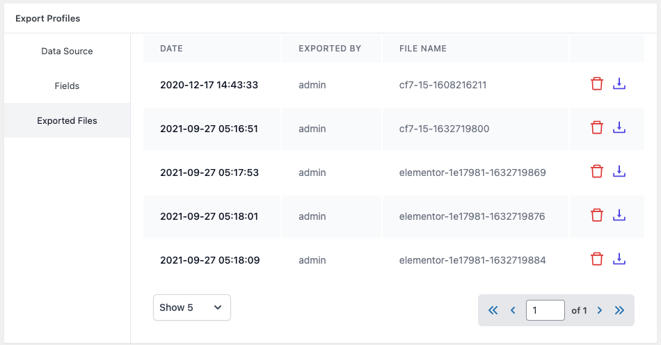 Form Vibes: Display Exported Files