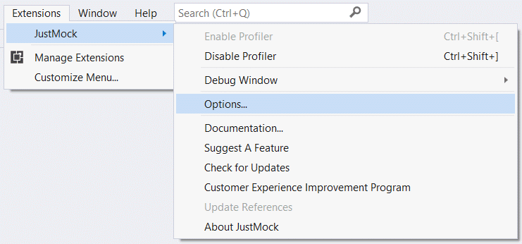 JustMock Visual Studio Extension Telerik JustMock extension for Visual Studio
