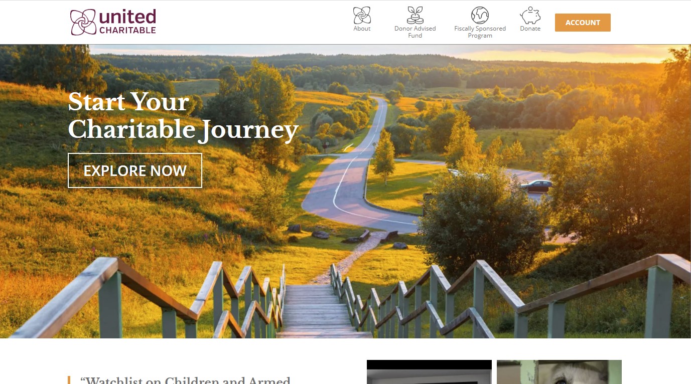 Home page hero image United Charitable.
