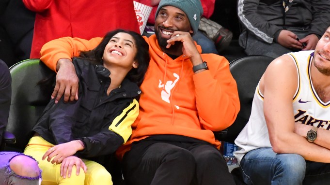 LOS ANGELES, CALIFORNIA - DECEMBER 29: Kobe Bryant and daughter Gianna Bryant attend a basketball game between the Los Angeles Lakers and the Dallas Mavericks at Staples Center on December 29, 2019 in Los Angeles, California.