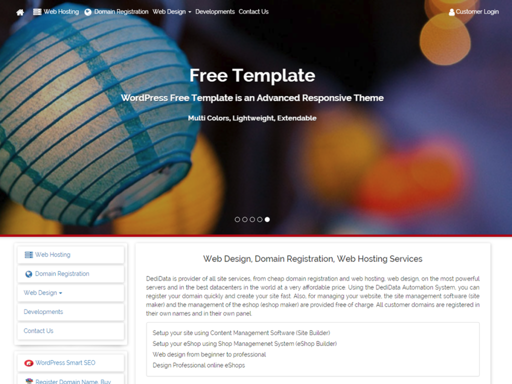WordPress Free Template 1 screenshot