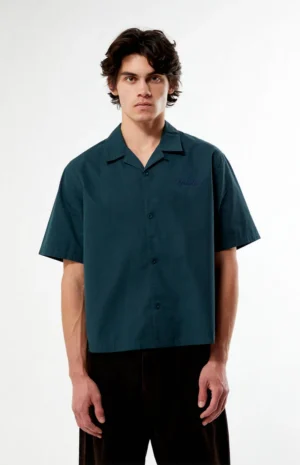 Farms Green Woven Camp Shirt (1) Men’s Farms Green Woven Camp Collar Shirt