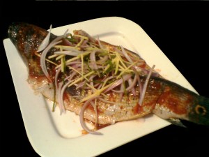 ikan kerapu malas steam kukus asam pedas butterfly