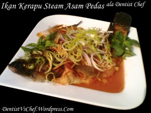 resep ikan kerapu steam kukus asam pedas