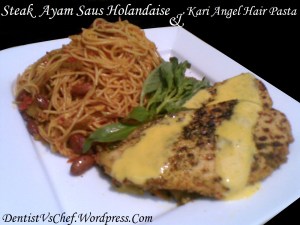 resep steak ayam saus holandaise chicken