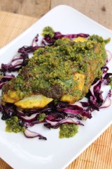 grilled roasted beef ribs green chilli spicy sauce