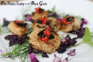 pan seared scallop blackgarlic chilli oil how seared scallop