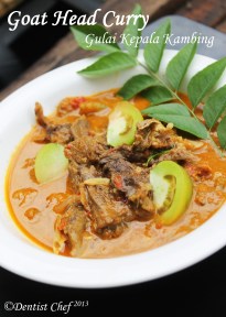 resep gulai kambing kepala kambing goat head curry