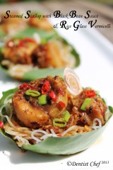 scallop steamed scallop blackbean tausi sauce glass noodle vermicelli recipe