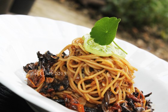 black chanterelle mushrooms pasta black trumpet