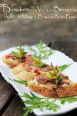 bruschetta venison avocado pesto recipe