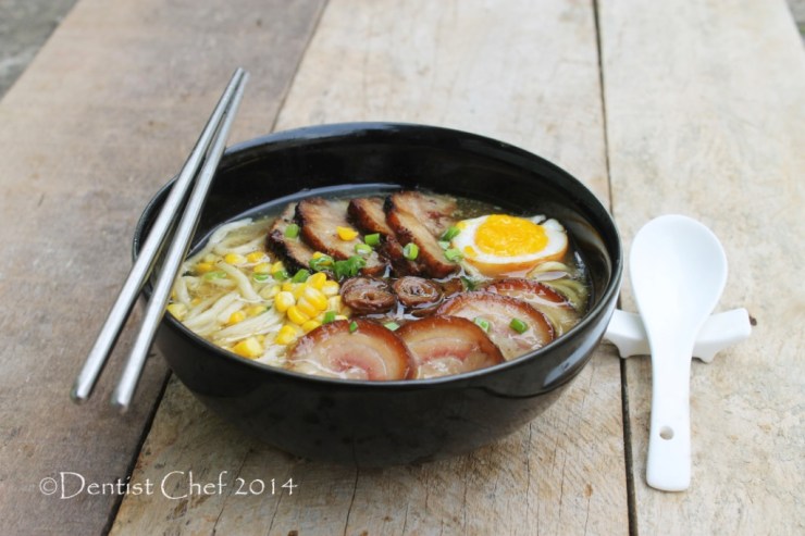 recipe tonkotsu ramen with pork chashu shoyu tamago soft boiled egg and red roasted pork char siu