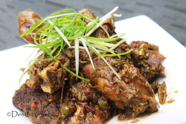 ayam pinadar manuk saksang margota namargota napinadar braised chicken blood dinuguan