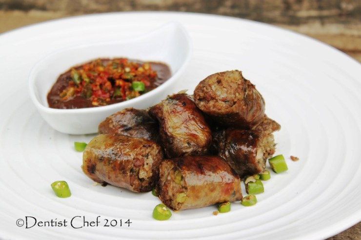 pig intestine sausage grilled pork sausage intestine casing barbeque spicy sausage recipe kidu kidu karo