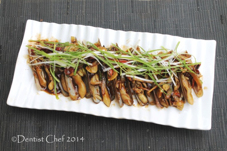 recipe razor clams oyster sauce stir fry bamboo clams jackknife clams pacific clams chili ginger chili chinese style