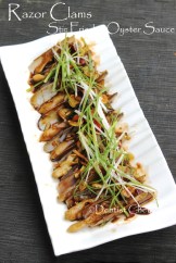 recipe stir fried razor clams oyster sauce bamboo clams jack knive clams garlic ginger chili wok fried recipe