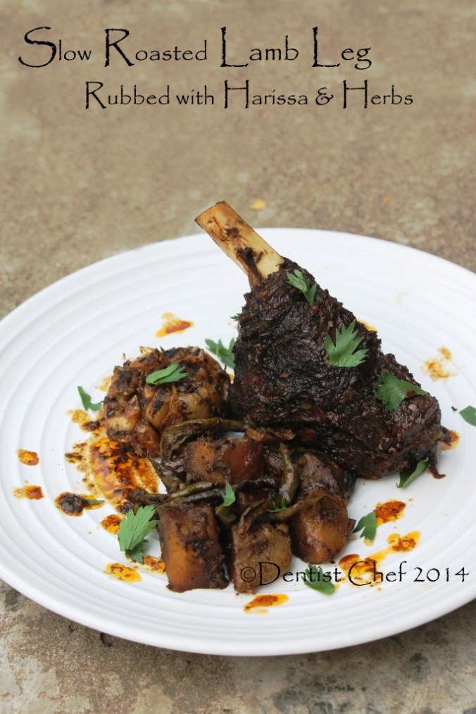 slow roasted goat leg harissa spicy herbs potato baby goat cabrito kid hot chili pepper roast goat