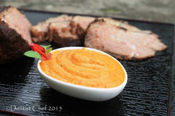 recipe romesco sauce roasted chili pepper pine nuts spanish red pepper pesto
