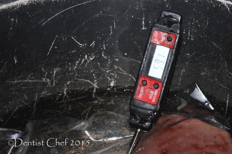 sous vide steak beef sirloin striploin rice cooker warmer medium done slow cooked waterbath striploin steak