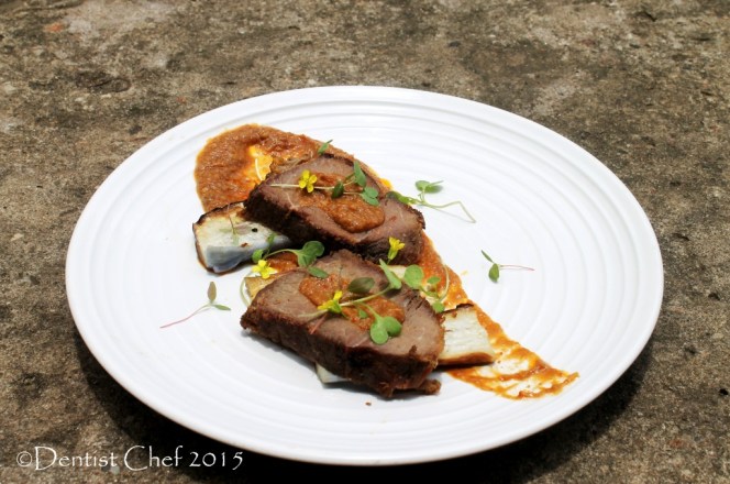 sous vide venison steak deer pan fried brown sauce