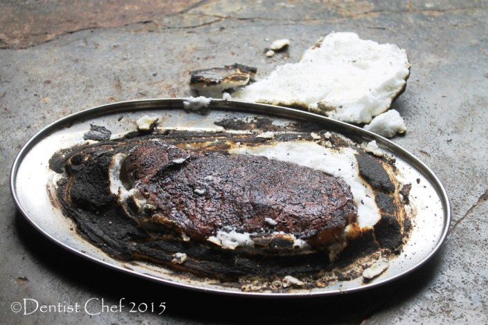 roasted beef herbs salt crust sirloin rosemarry thyme oregano basil salted meringue oven baked steak