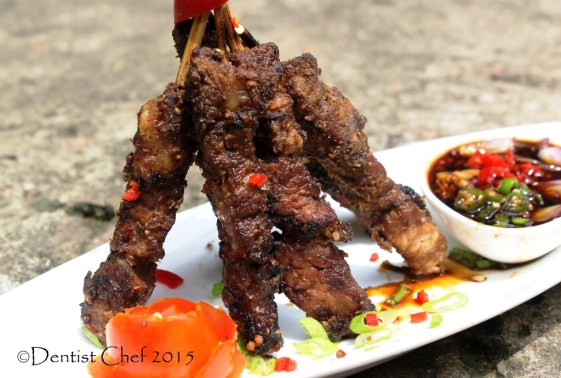beef tenderloin satay bamboo skewered beef with tamarind paste sweet soy sauce kecap manis sate manis palembang