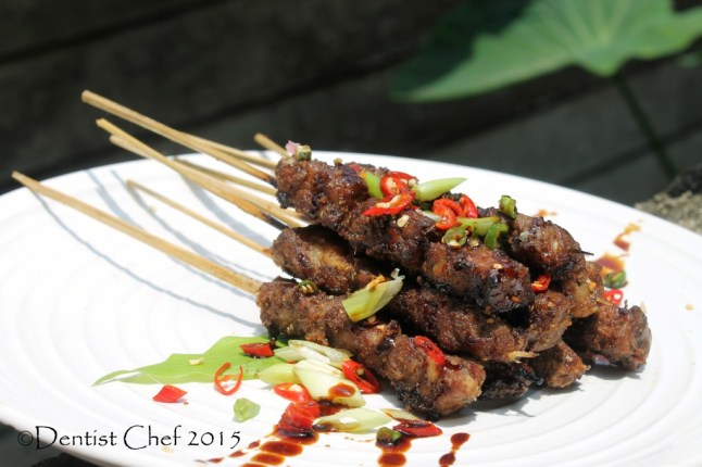 Sate daging sapi kecap manis beef satay skewer beef tenderloin marinated tamarind sweet soy sauce