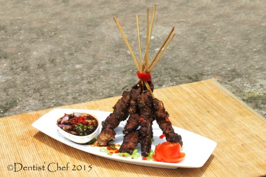 skewered beef tamarind glazed marinated sweet soy sauce sate sapi manis palembang