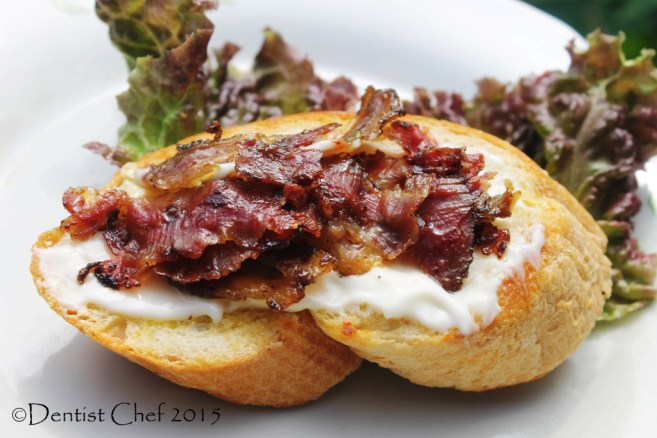 crispy fried prosciutto bruchetta mayonaise goat ham fried violino di capra