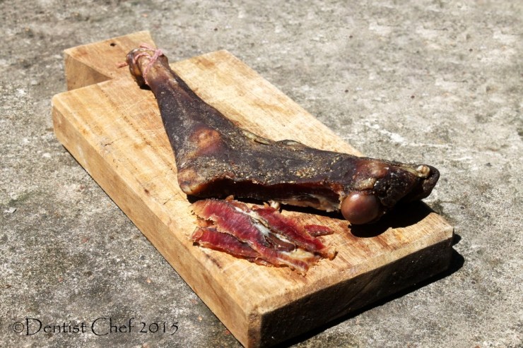 dry cured goat hind leg ham muttom prosciutto violino di capra