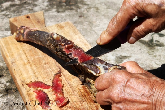 goat prosciutto violino di capra how to slice carved thinly goat mutton leg ham dry cured