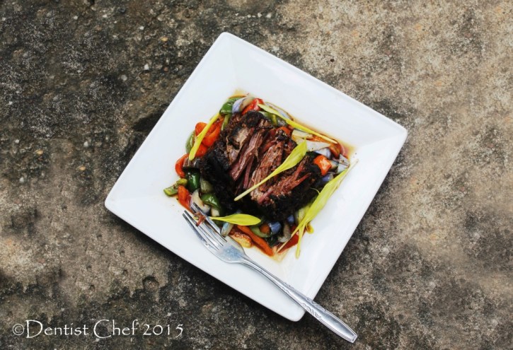 beef brisket confit de boeuf tender moist meat fork flaky gravy sauteed vegtables