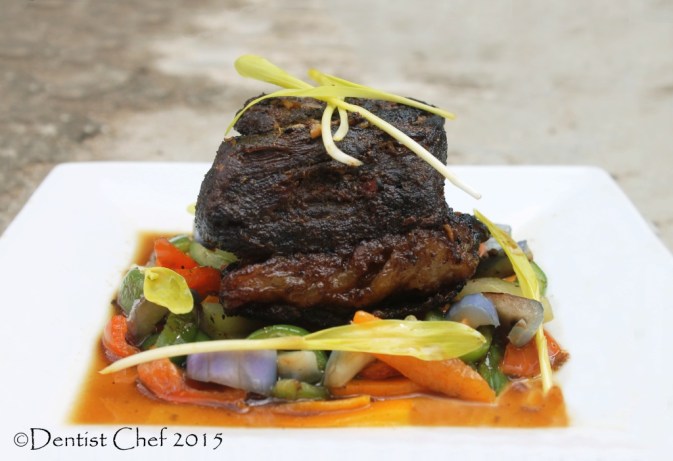 Confit Beef Brisket recipe poitrine de boeuf gravy sauce sauteed begetables using rice cooker