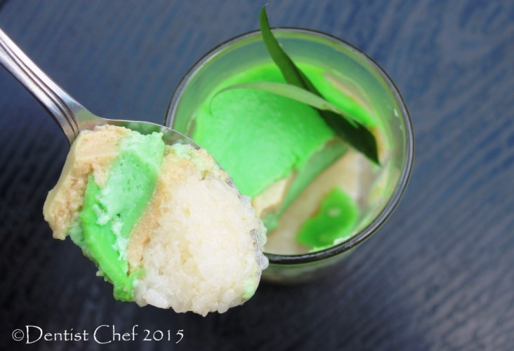 ketan srikaya palembnag sticky rice pudding coconut milk custard saus wedang bajigur vanilla