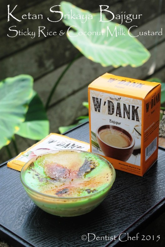 Sticky rice coconut pandan milk custard glutinous rice ketan srikaya puding wedank bajigur nutrisari